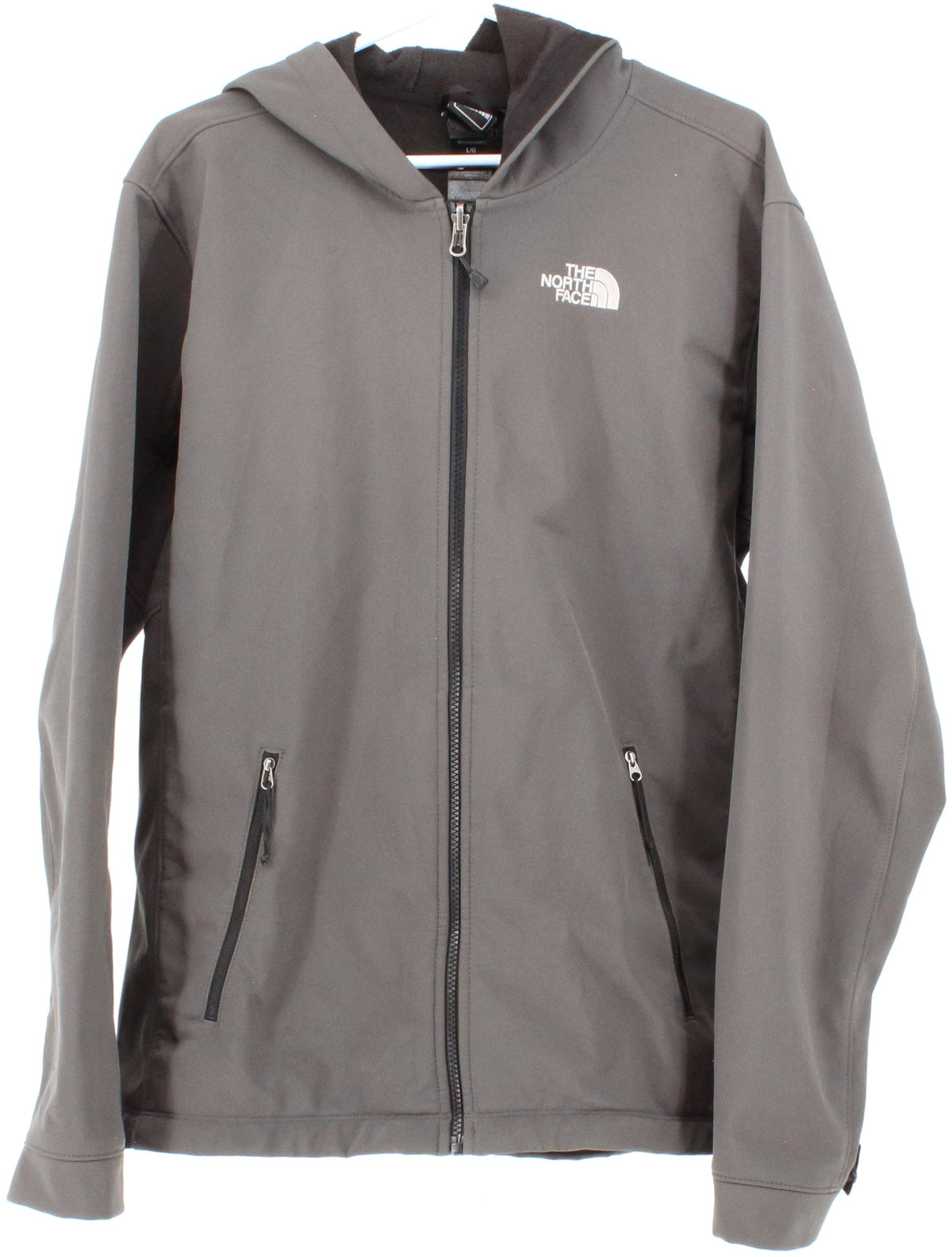 The North Face Grey Hooded Fleece Lined Men's Jacket