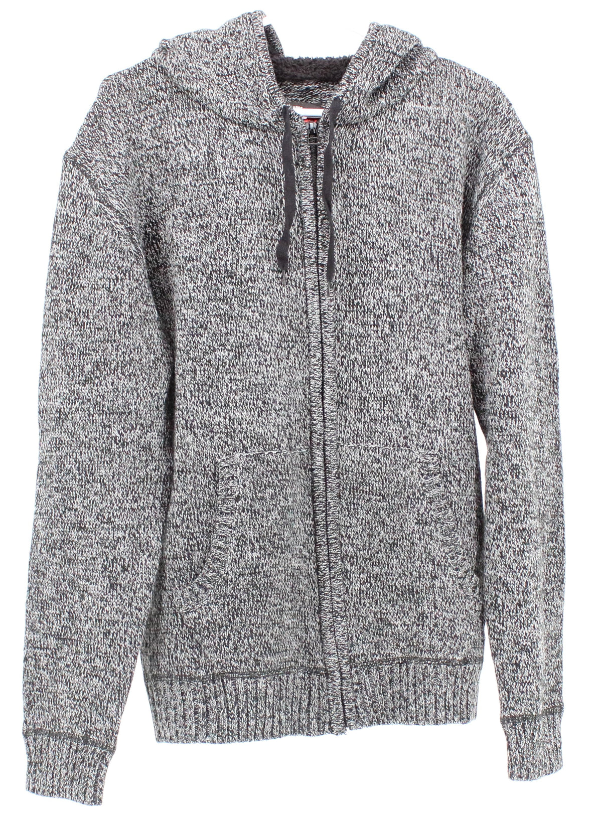 Unionboy Grey and Black Zip Up Men's Hooded Sweater