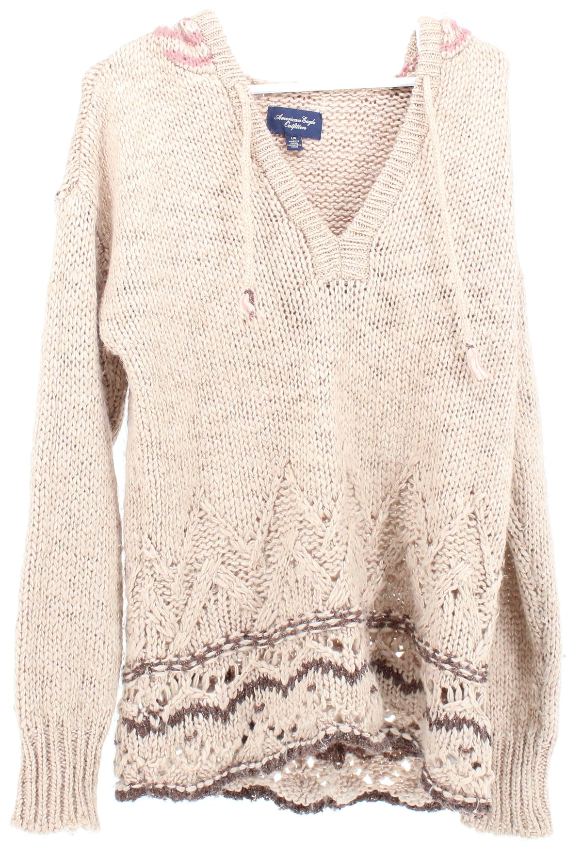 American Eagle Outfitters Beige Women's Hoodie Sweater