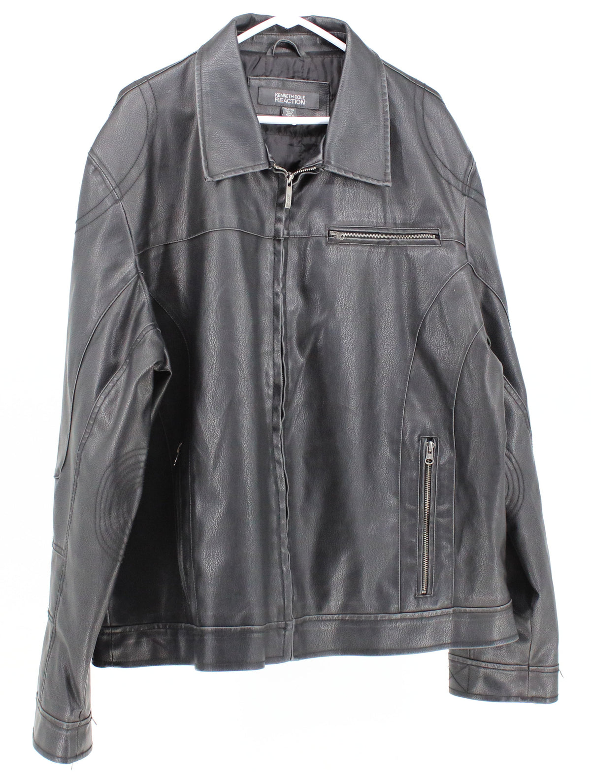 Kenneth Cole Reaction Black Leather Men's Jacket