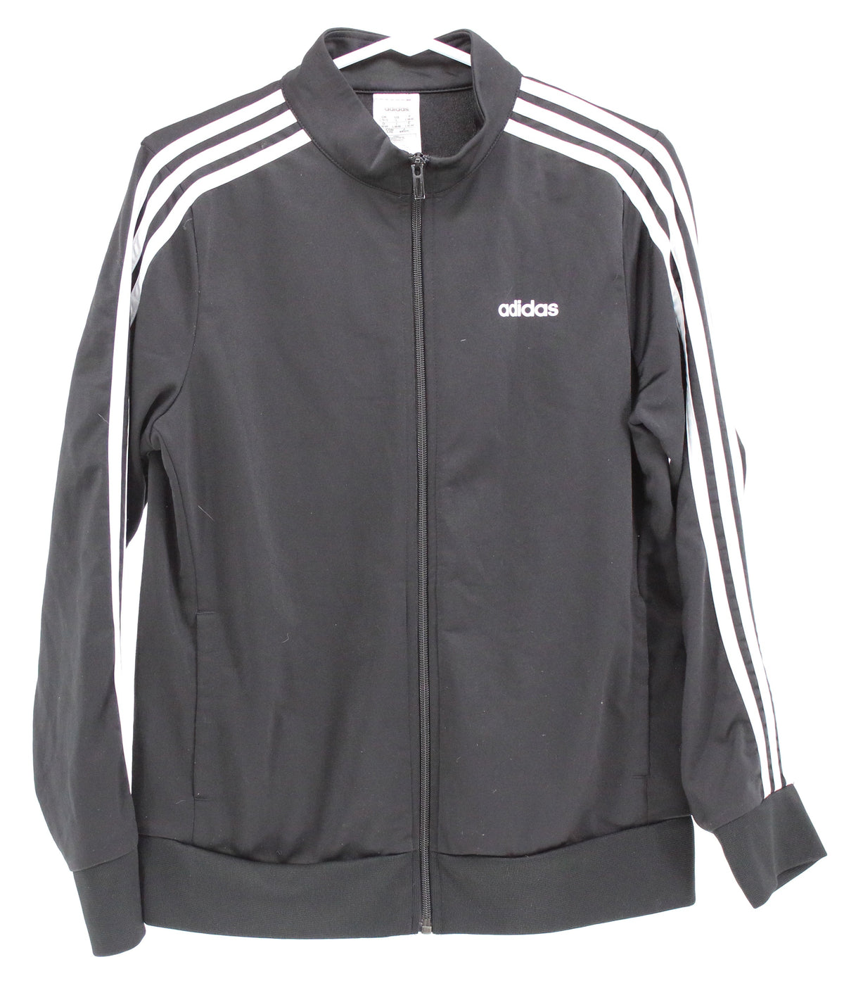 Adidas Black Women's Jacket With Striped Sleeves