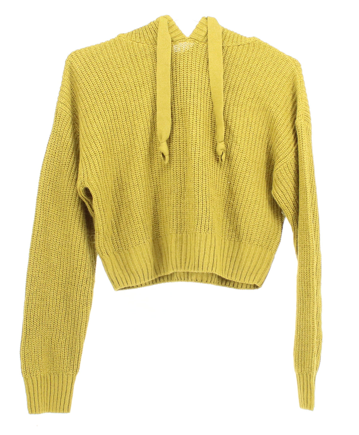H&M Lime Green Cropped Hooded Women's Sweater