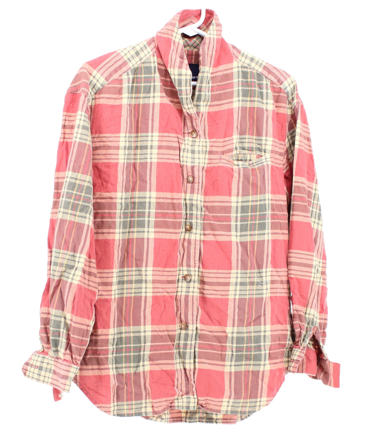 Lizsport Pink And Beige Checkered Blouse