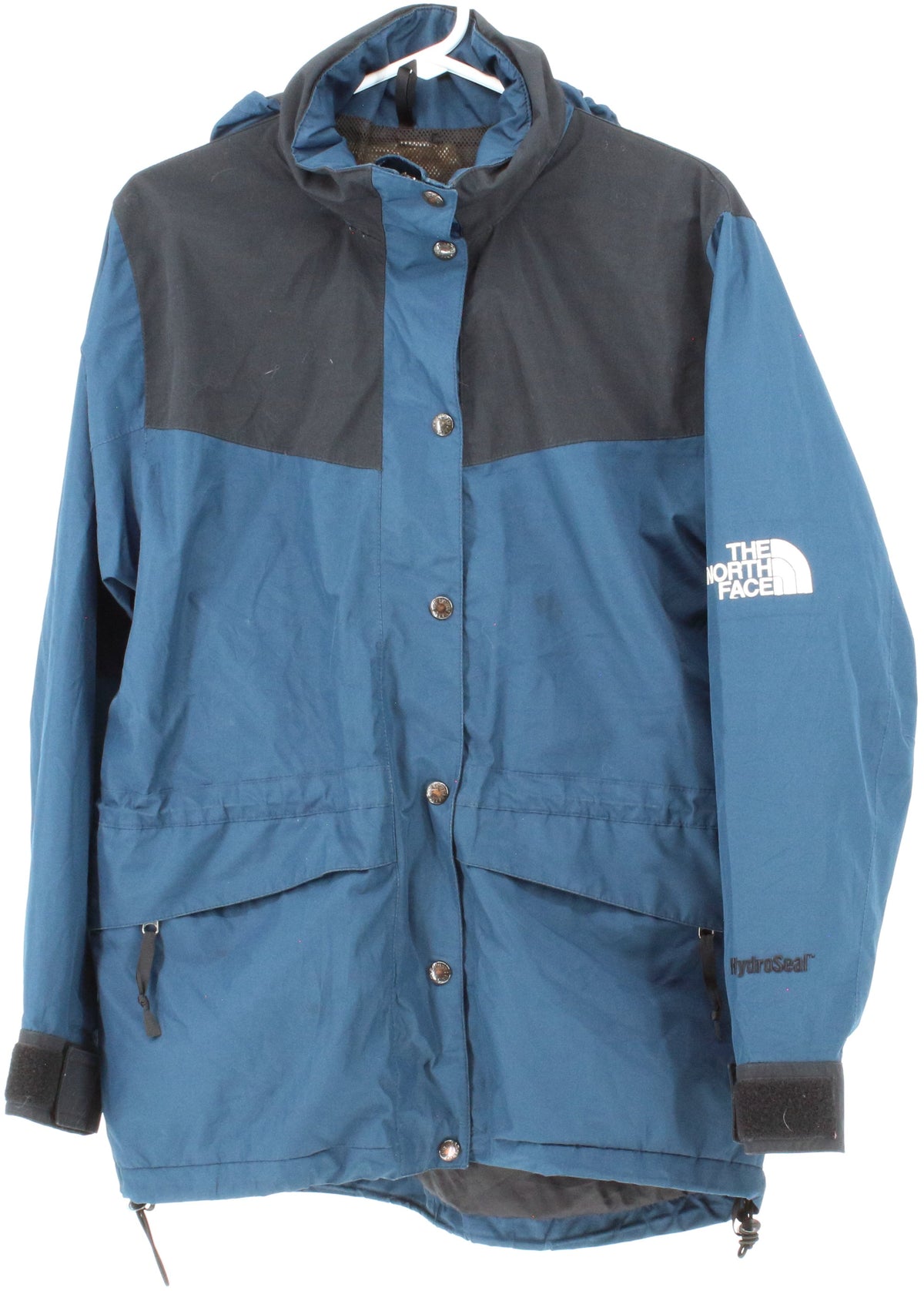 The North Face HydroSeal Blue and Black Hooded Women's Jacket
