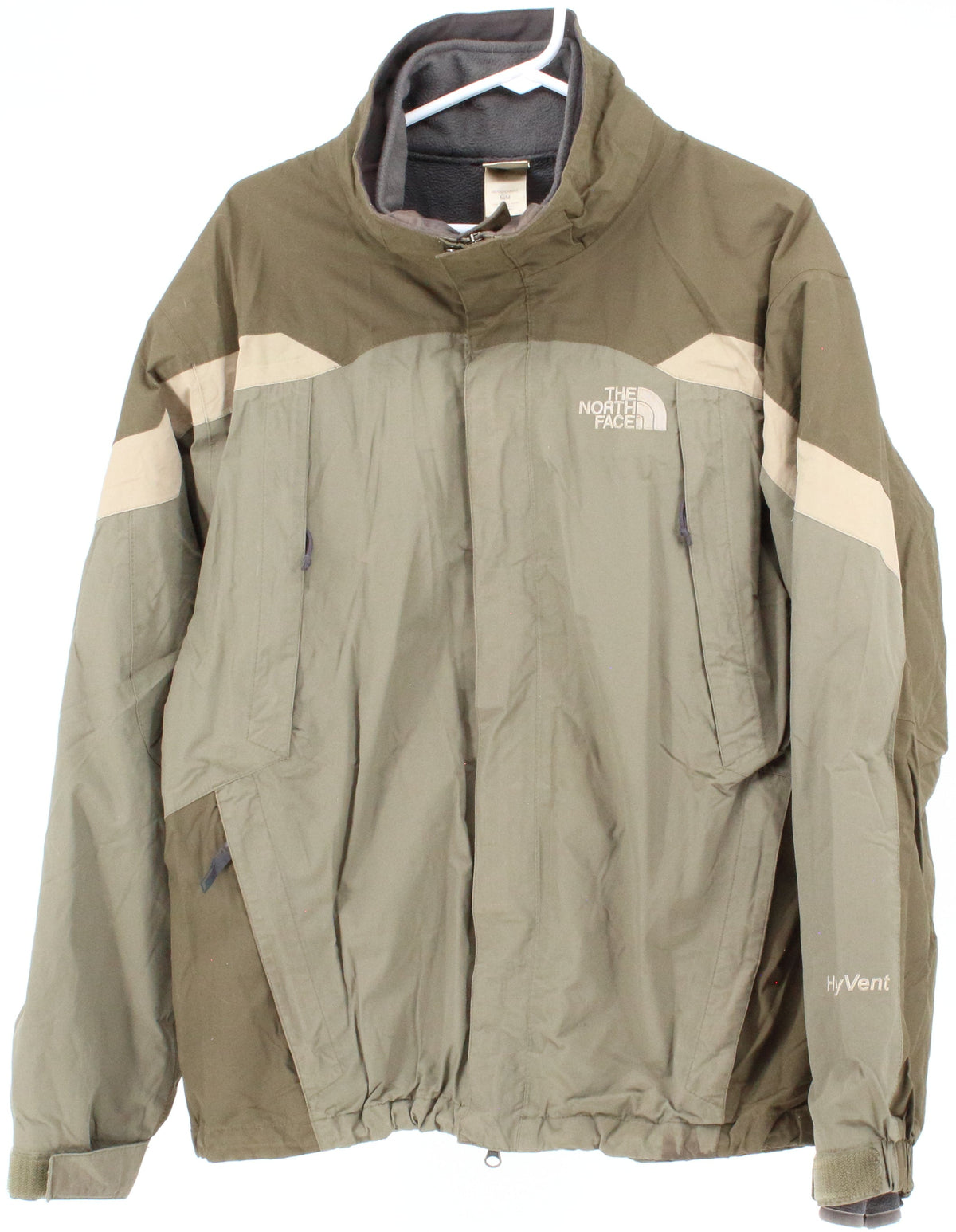 The North Face HyVent Military Green Fleece Lined Men's Jacket