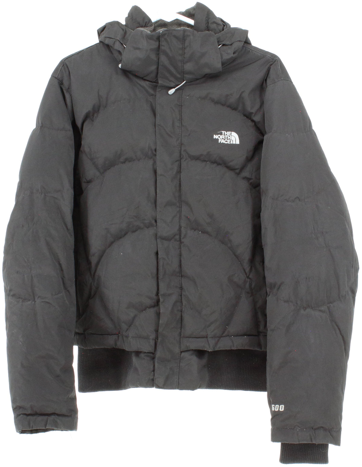 The North Face 600 Prodigy Black Hooded Women's Bomber Puffer Jacket