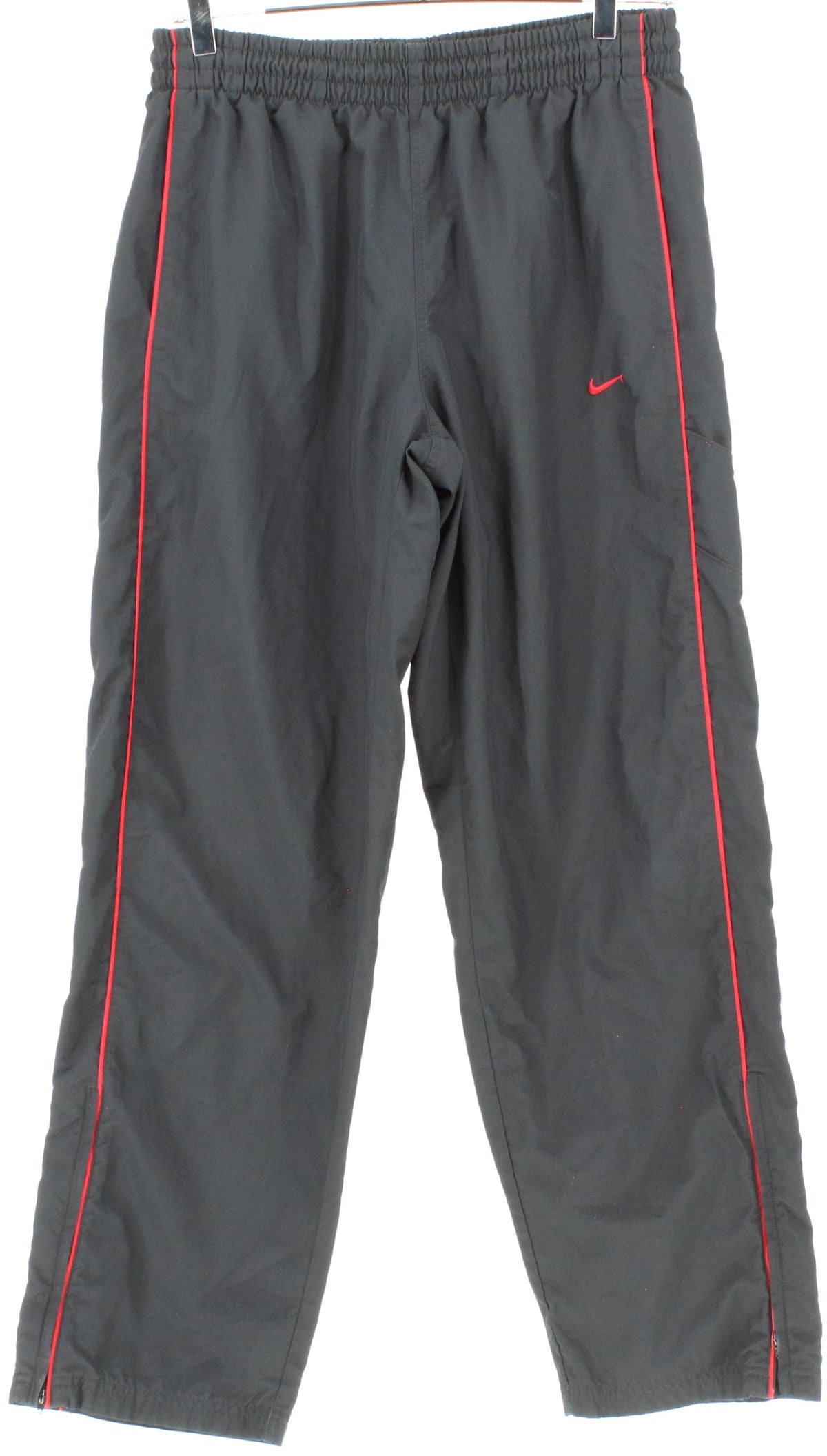 Nike Black Men's Pants With Red Piping Sides