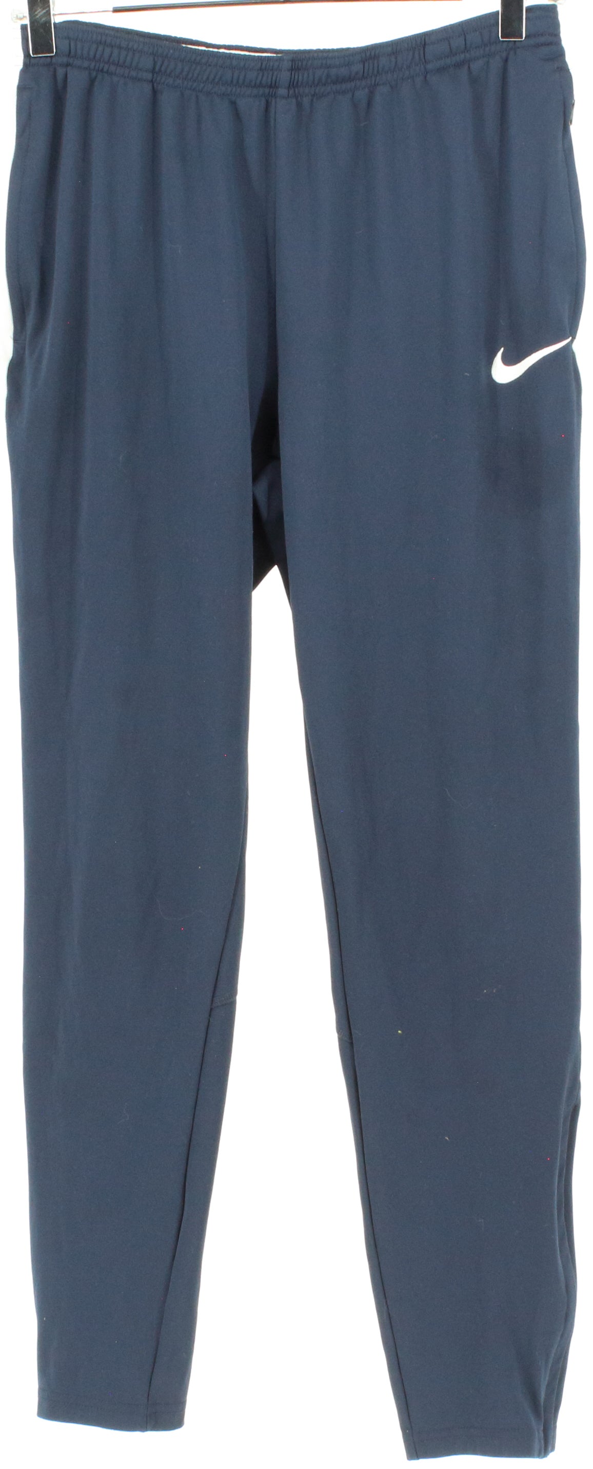 Nike Navy Blue and White Men's Pants