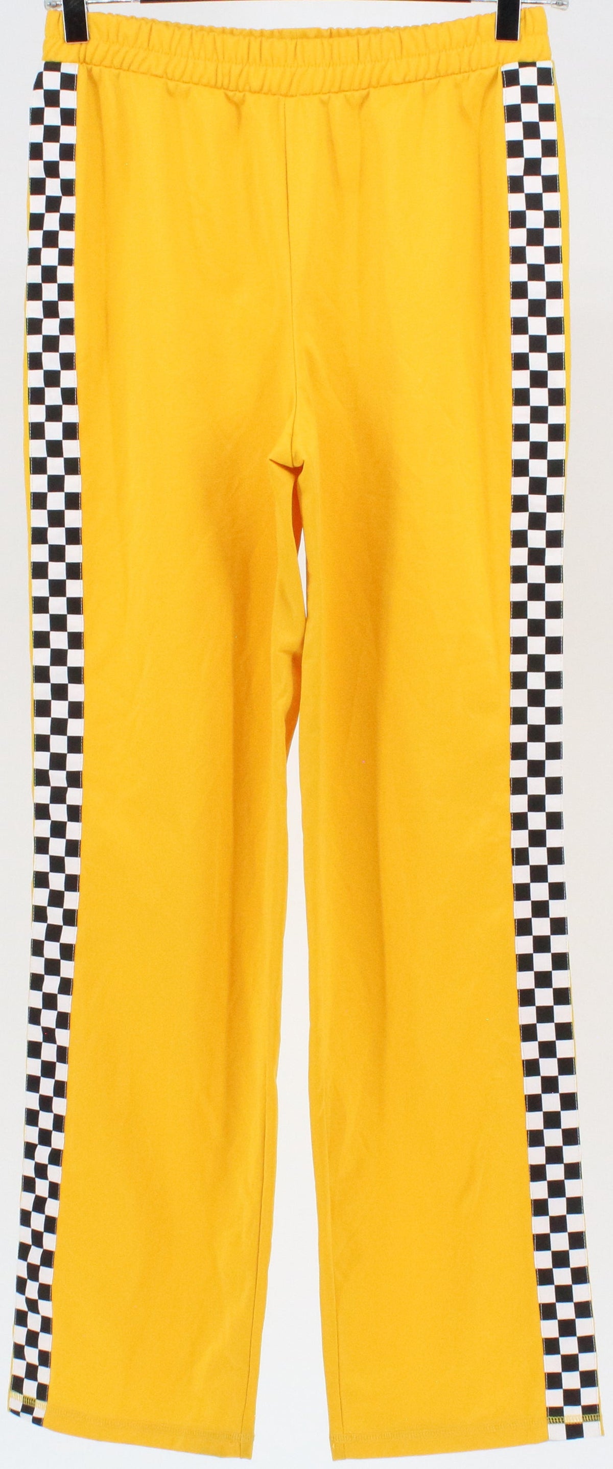 Forever 21 Yellow and Checkered B/W On Sides Women's Pants