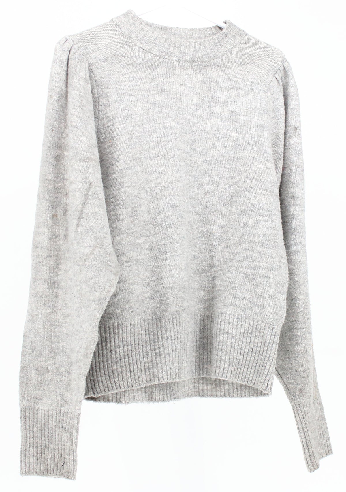 H&M Light Grey Crew Neck Acrylic Sweater