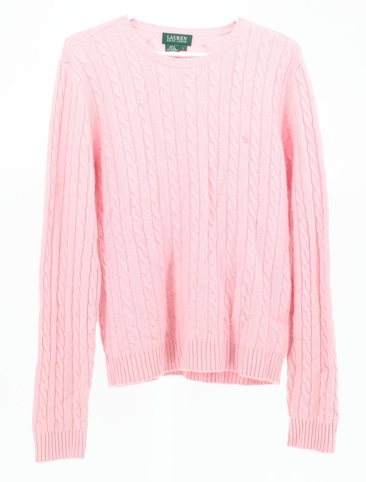 Ralph Lauren Light Pink Knitted Cashmere Sweater