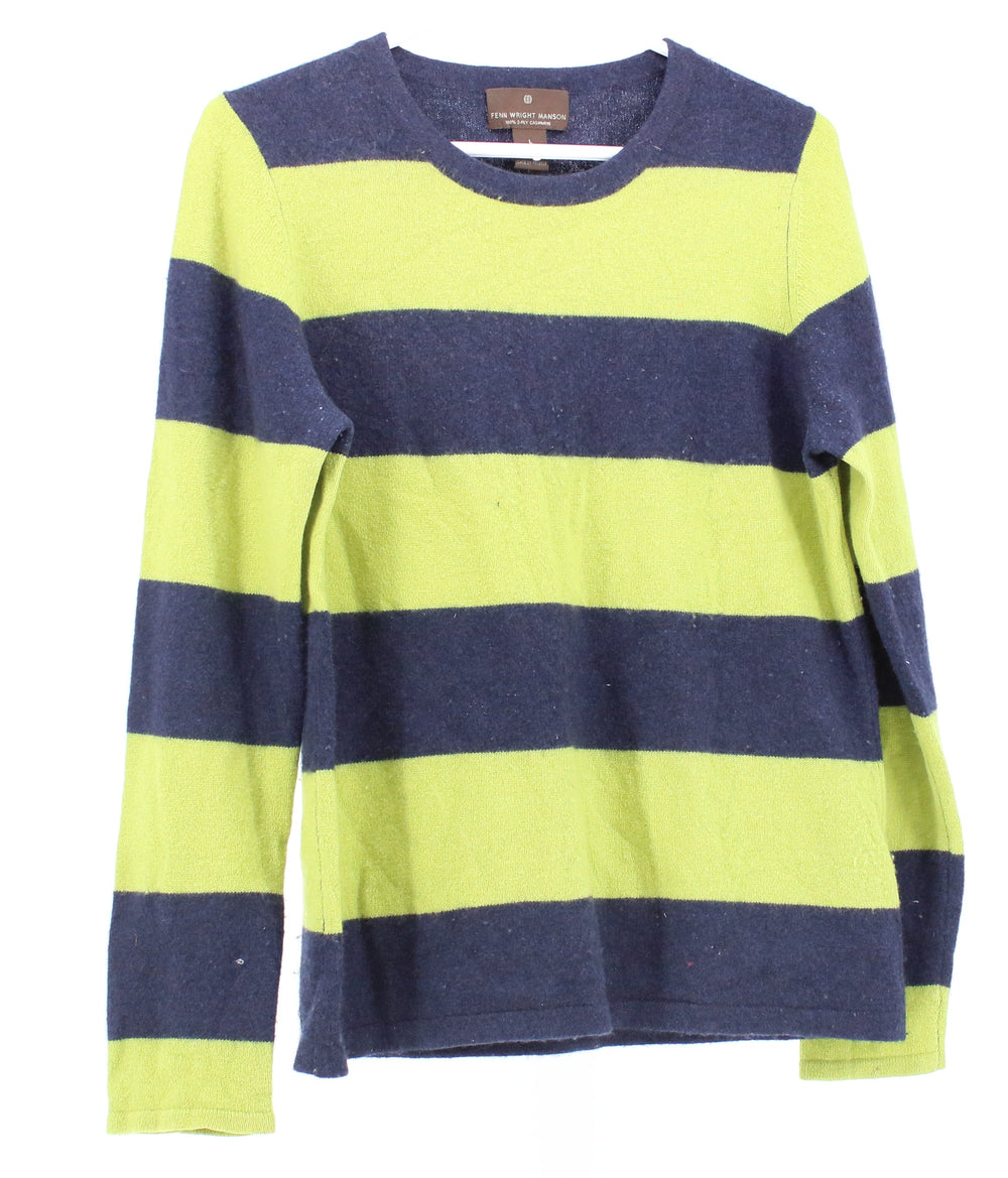 Fenn Wright Manson Blue And Green Striped Cashmere Sweater