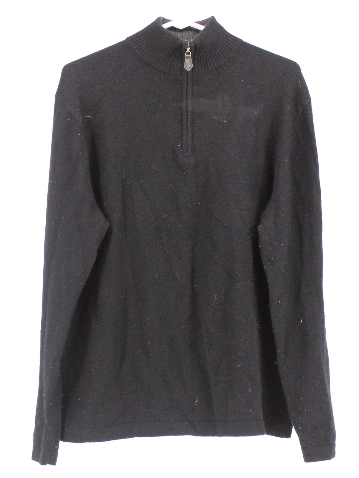 Daniel Bishop Black Men's Half Zip Cashmere Sweater