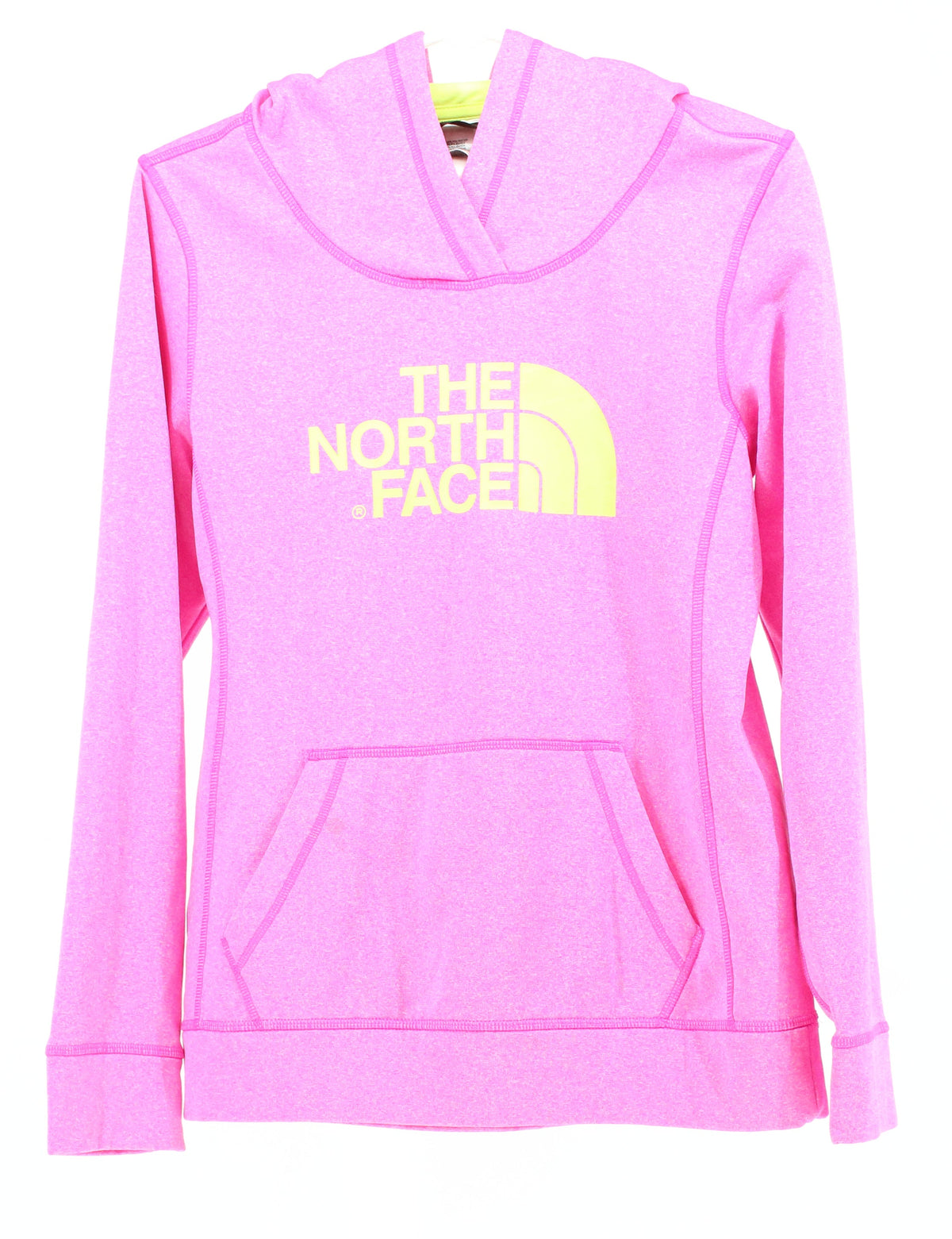 The North Face Pink Hoodie With Neon Silk Logo
