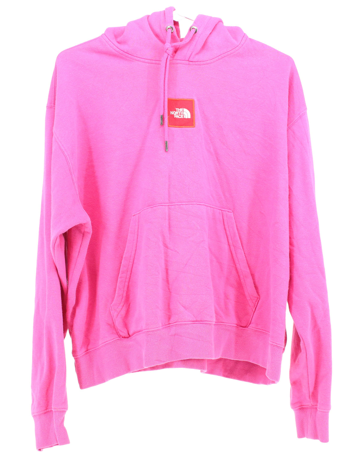 The North Face Pink Hooded Sweatshirt with center logo