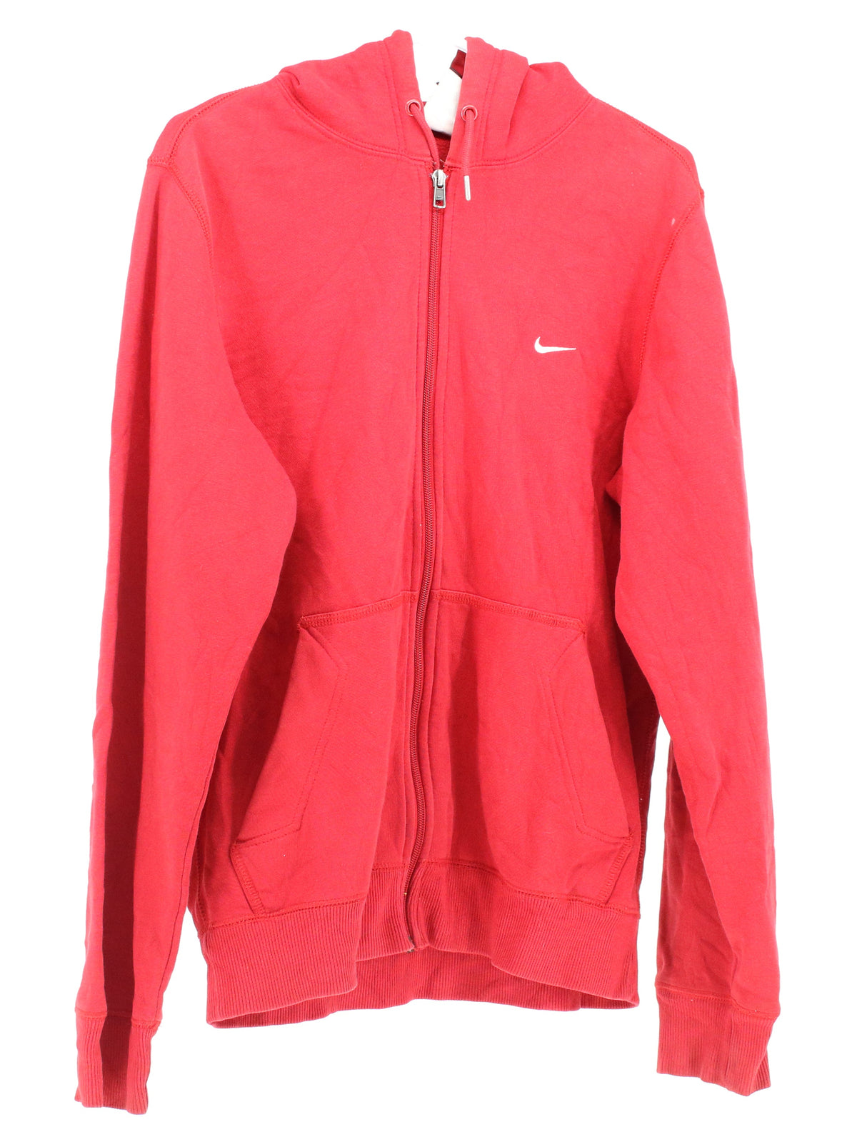 Nike Red Hooded Zip Up Sweatshirt