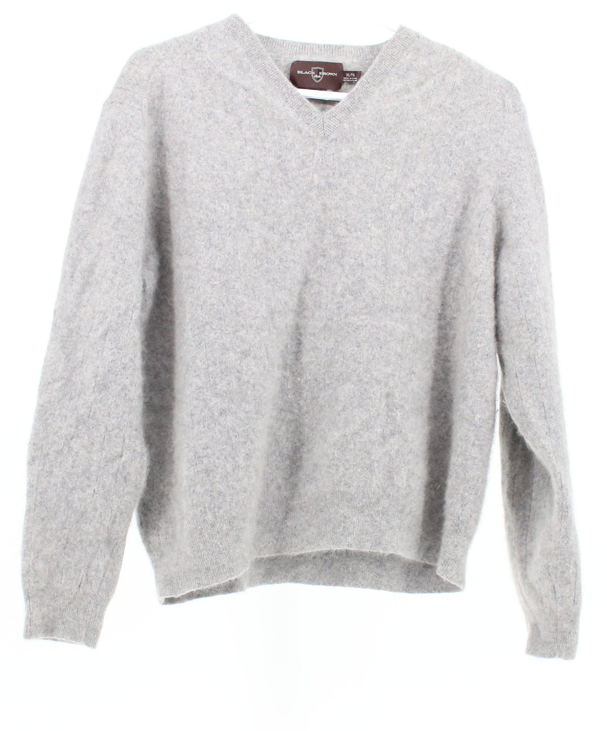 Black Brown 1862 Light Grey Cashmere Sweater