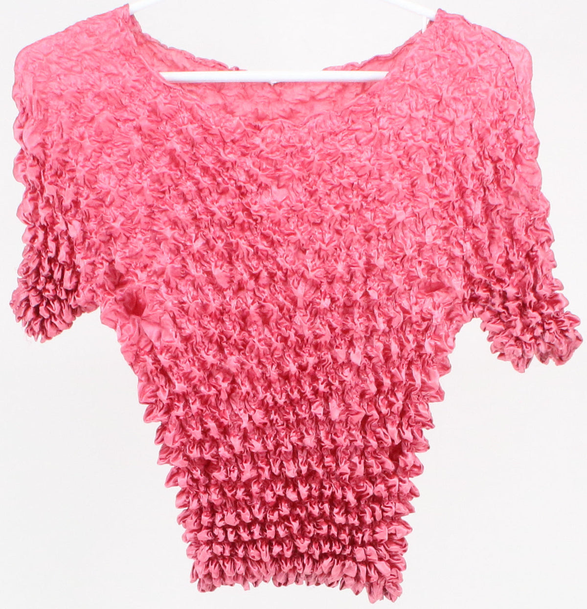 F.C Pink Textured Crop Top