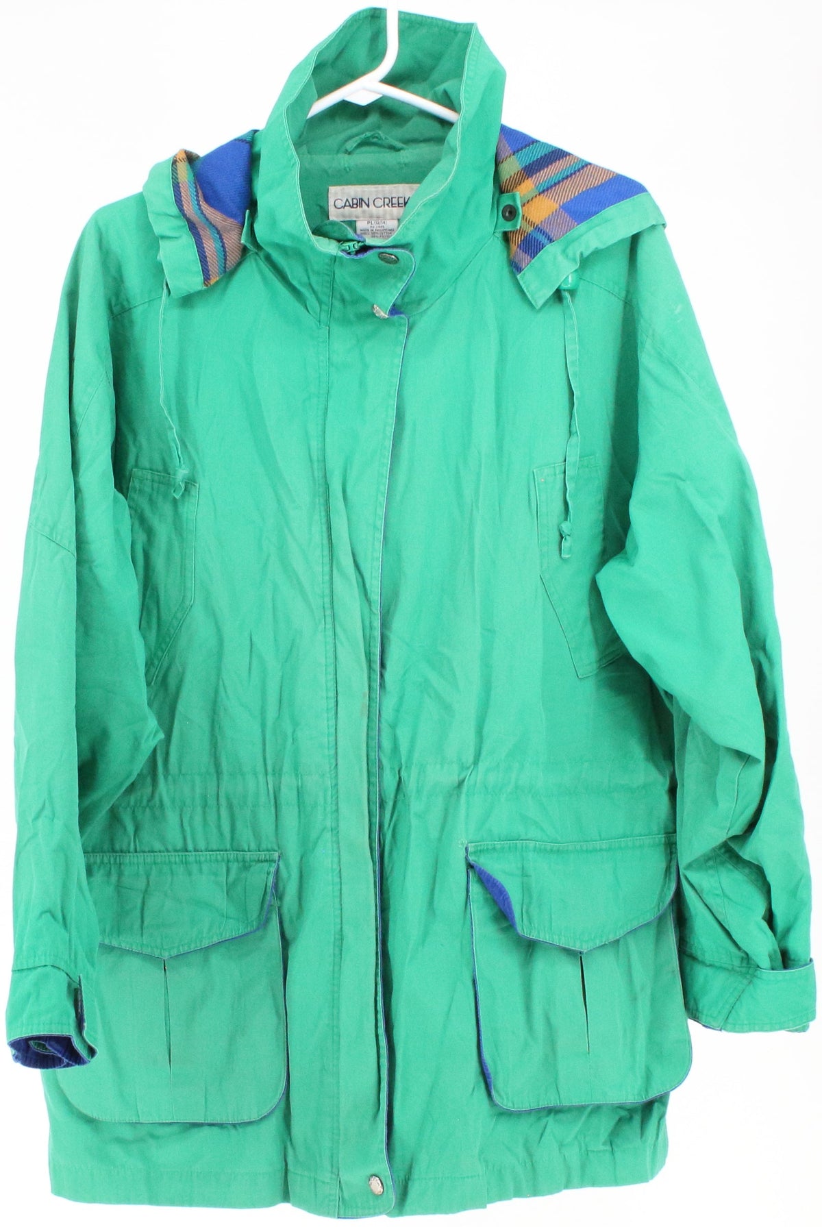 Cabin Creek Petite Green Hooded Women's Parka Jacket