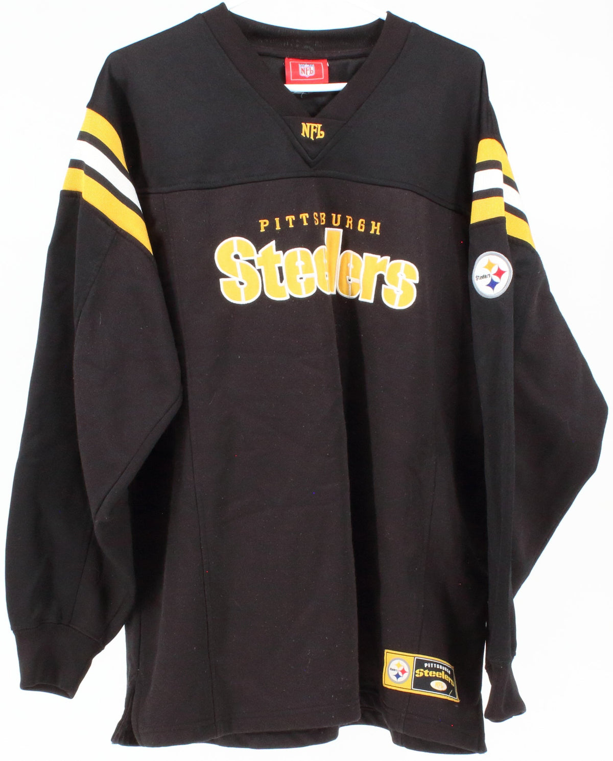 NFL Pittsburgh Steelers Black and Yellow Long Sleeve Jersey