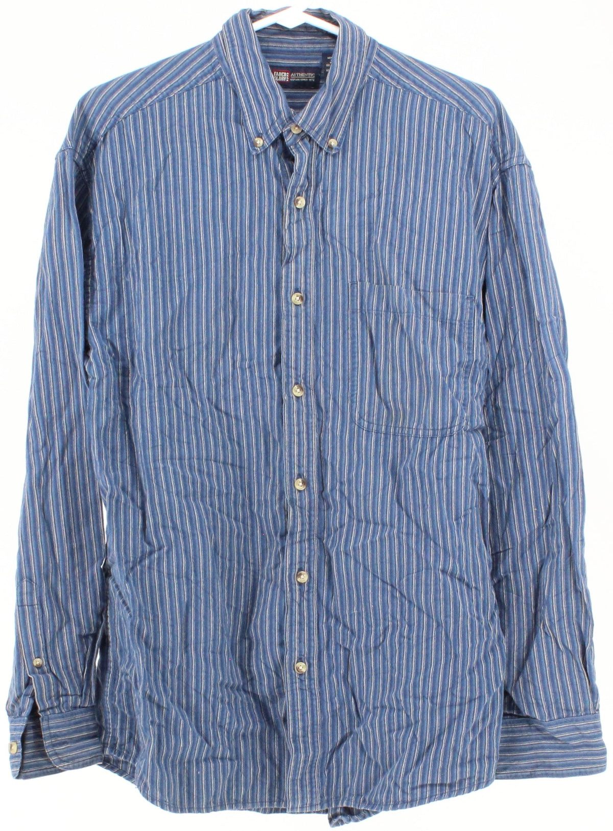 Faded Glory Blue Striped Shirt