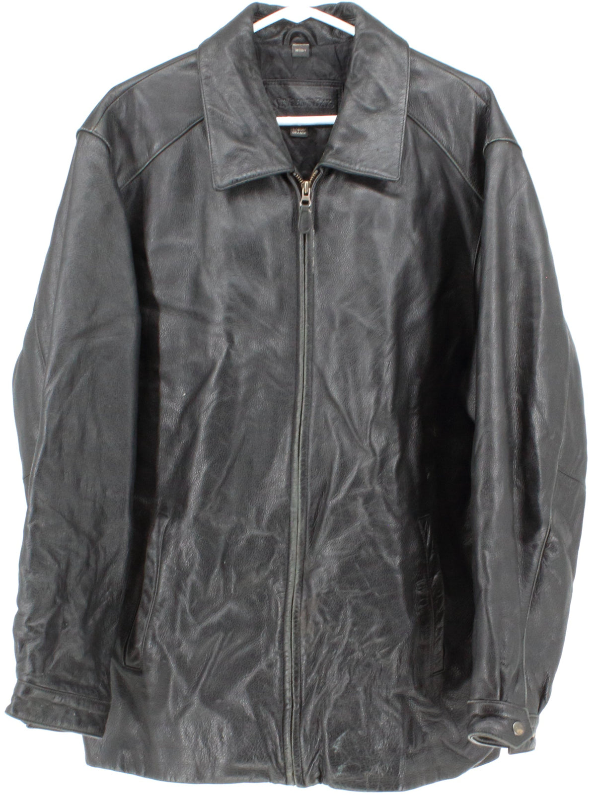 St. John's Bay Black Men's Leather Jacket