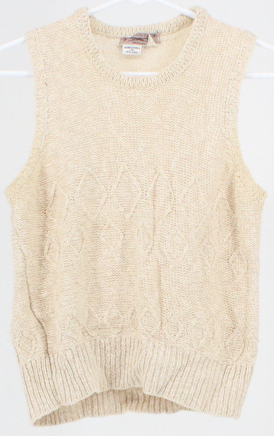 Paul Costelloe Off White Sleeveless Women's Sweater