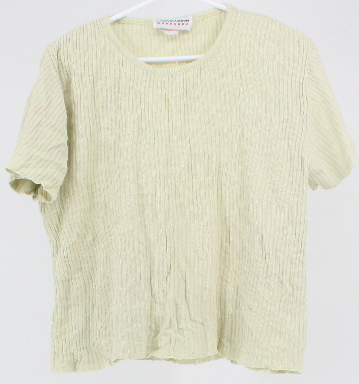 Carol Horn Workshop Light Green Short Sleeve Women's Sweater