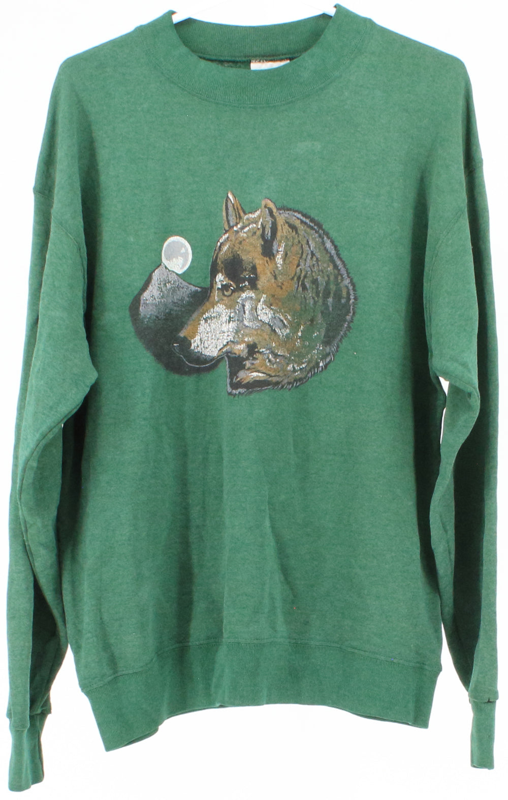 Santee Sweats Dark Green Wolf Graphic Sweatshirt