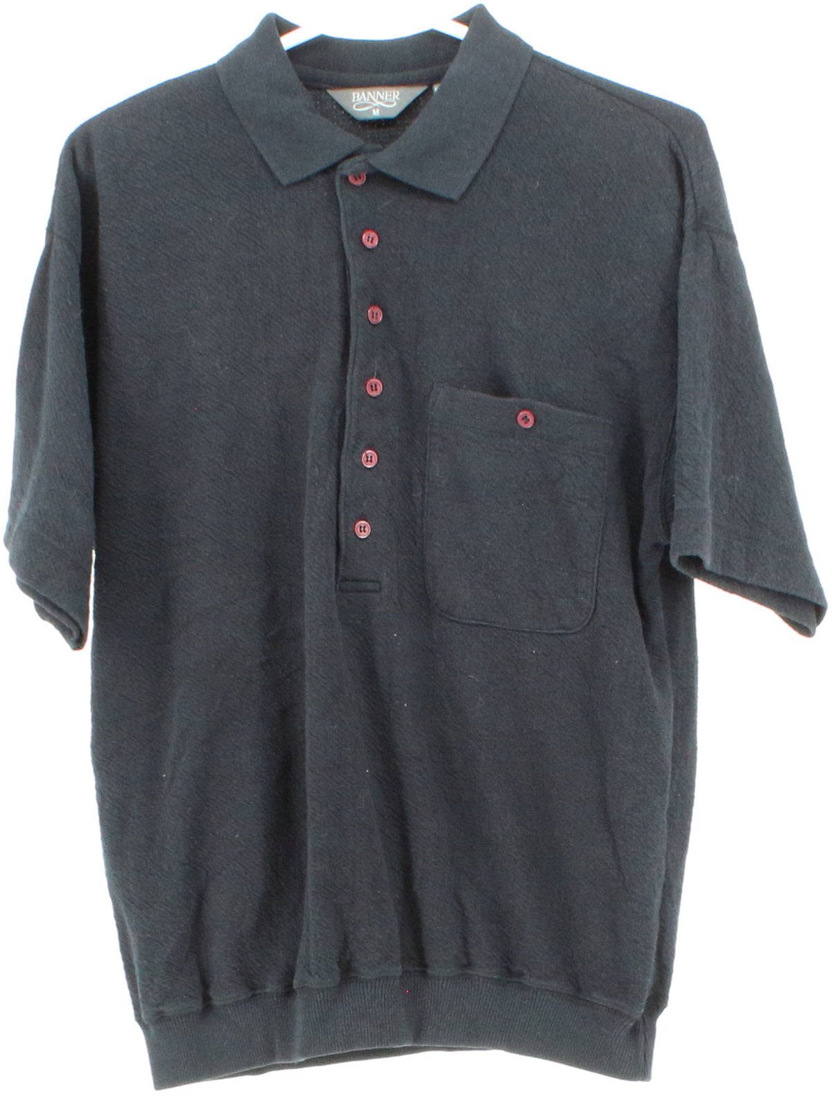 Banner Black Short Sleeve Golf Shirt