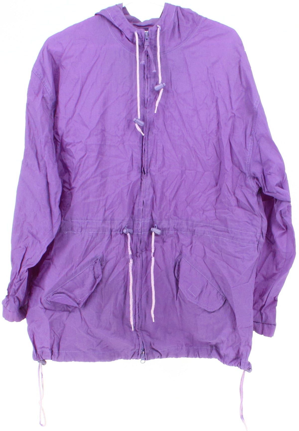 Current Seen Purple Lightweight Nylon Hooded Parka Jacket