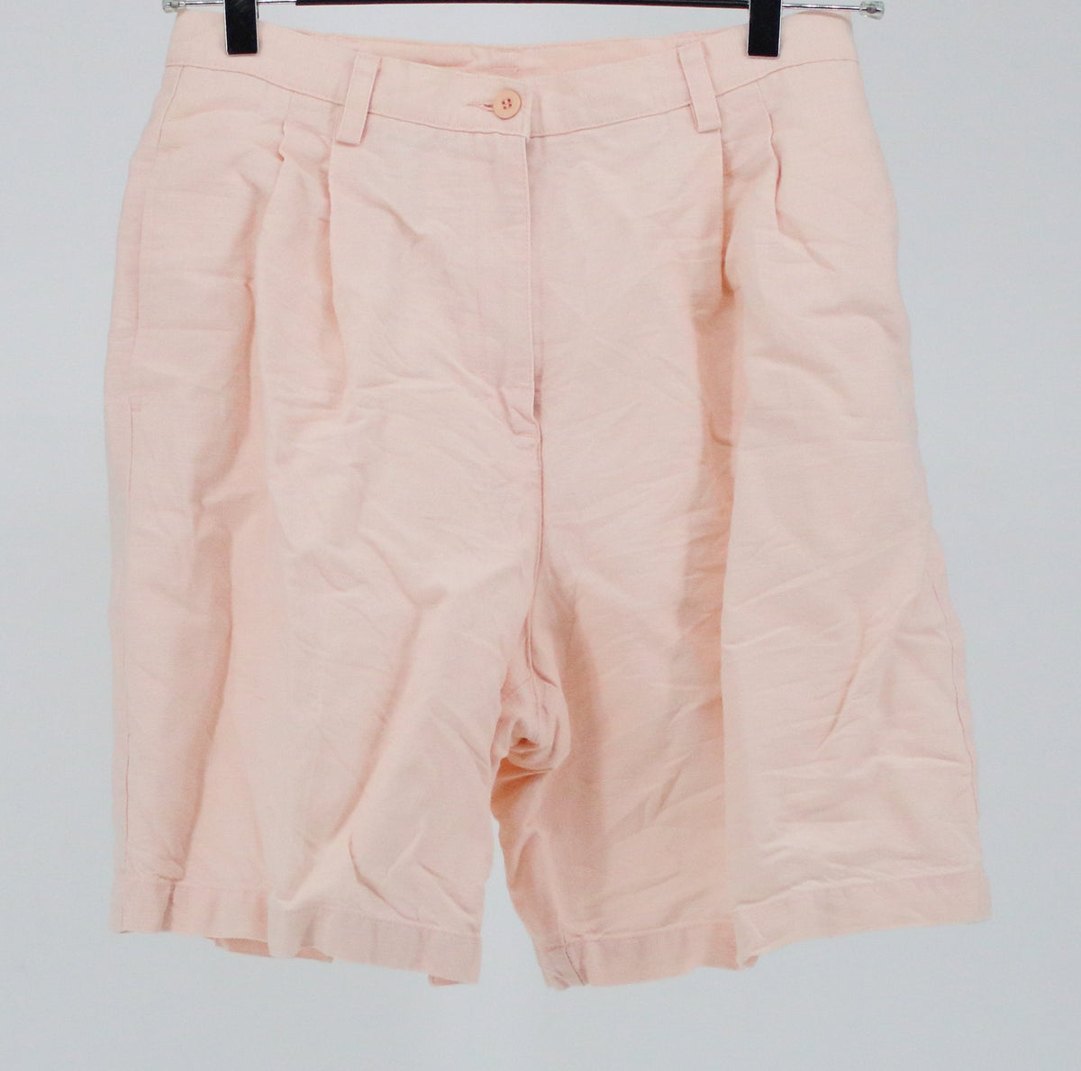 Light Pink Linen Shorts