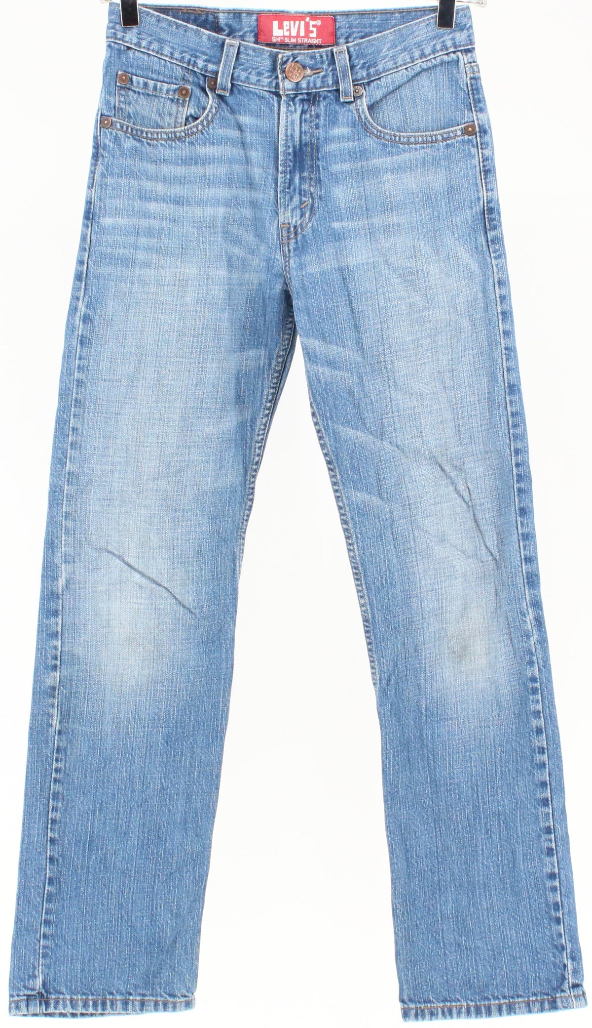 Levis 514 Slim Straight Mid Blue Denim Pants
