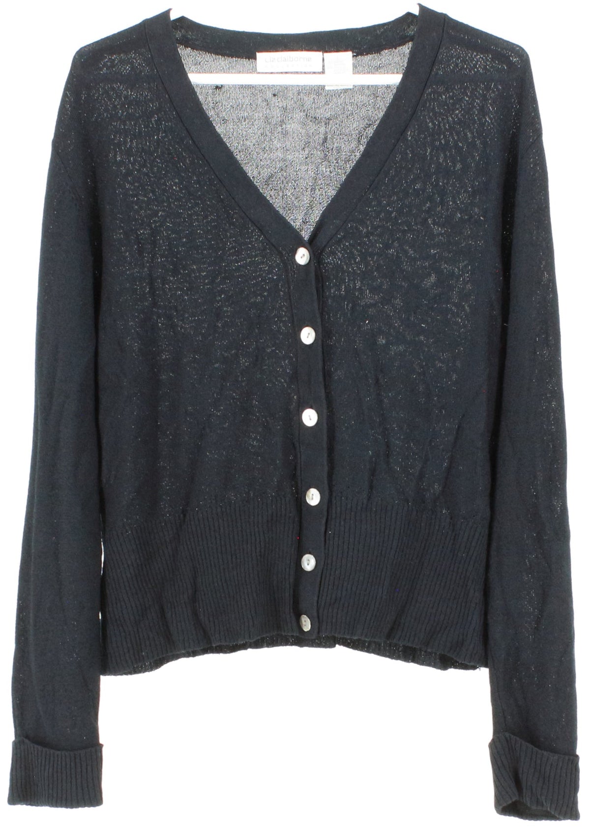 Liz Claiborne Collection Black Cardigan Sweater