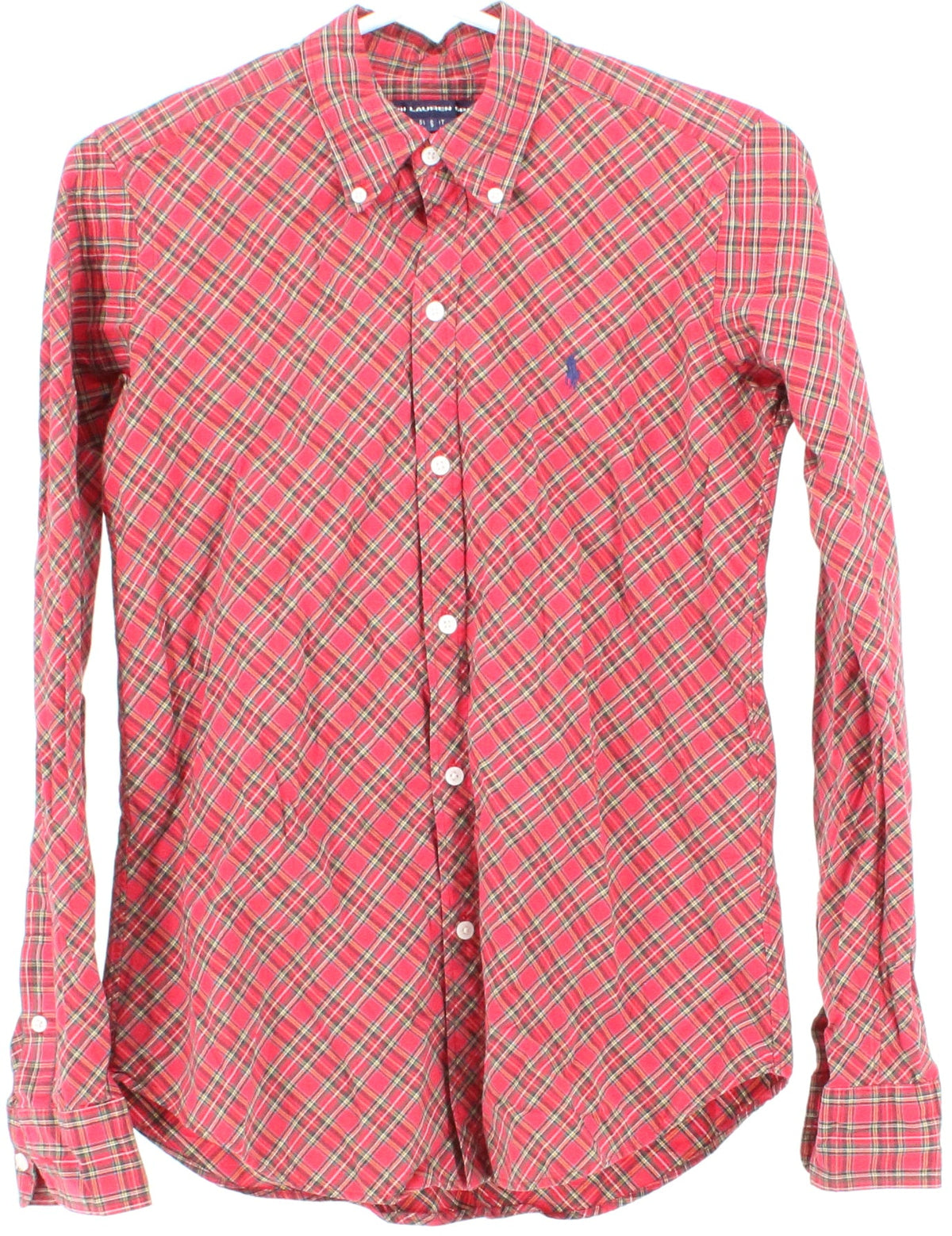 Ralph Lauren Sport Slim Fit Red Plaid Shirt