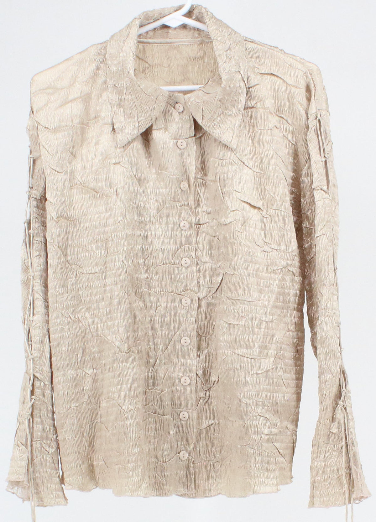 Champagne Pleated Blouse