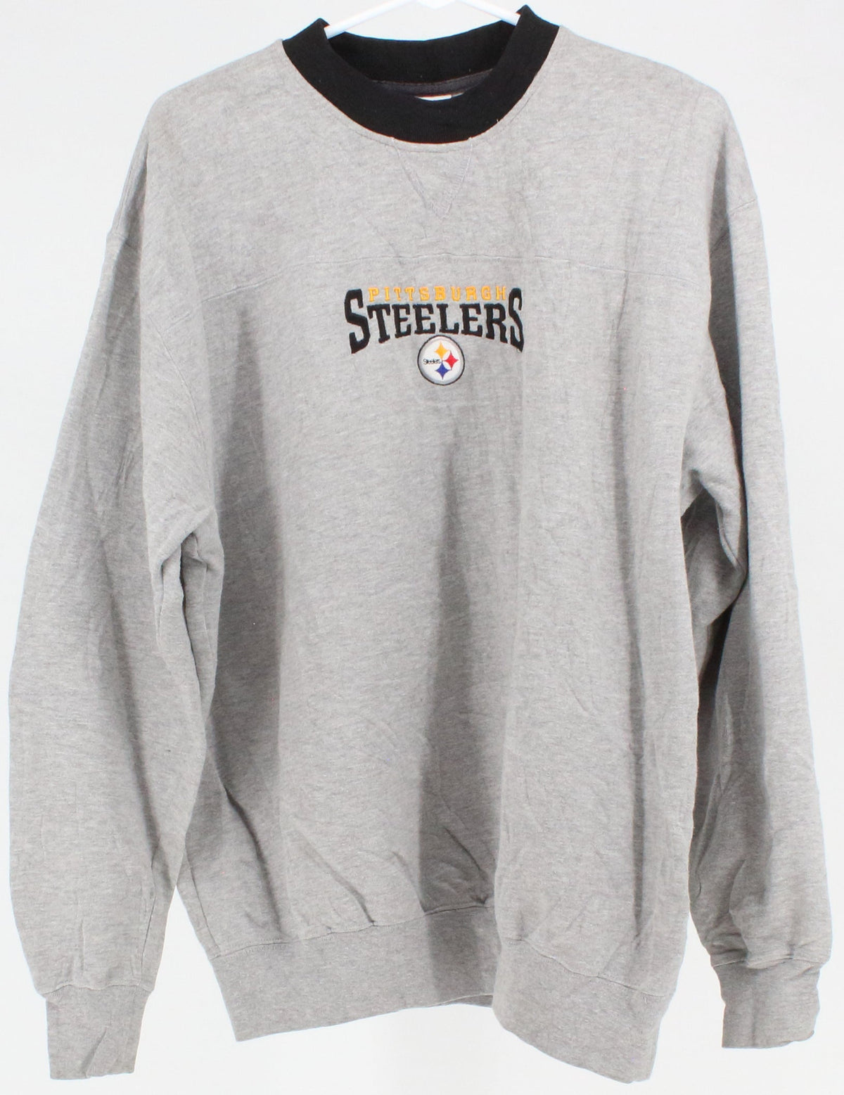 NFL Steelers Grey Pittsburgh Steelers Embroidered Sweatshirt