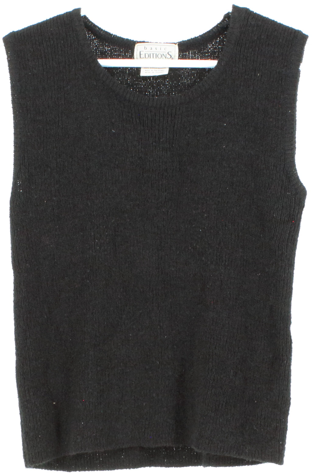 Basic Editions Black Sleeveless Women's Sweater