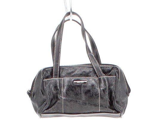 Nine West Black Mini Zip Up Purse With Front Logo