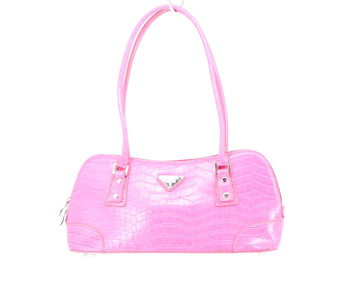 Prada Dupe Pink Croco Shoulder Bag