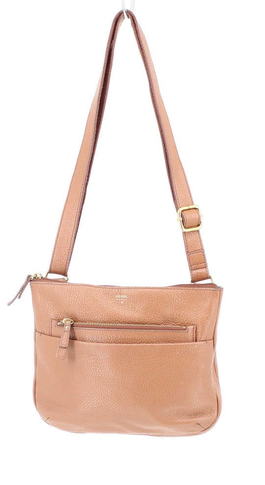 Fossil Camel Leather Crossbody Bag