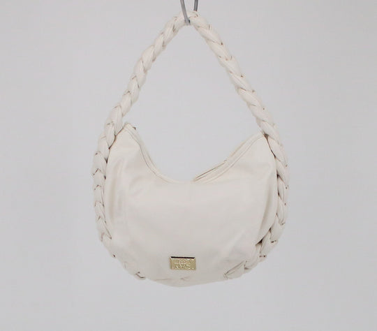 Madden NYC Off White Braided Strap Shoulder Bag
