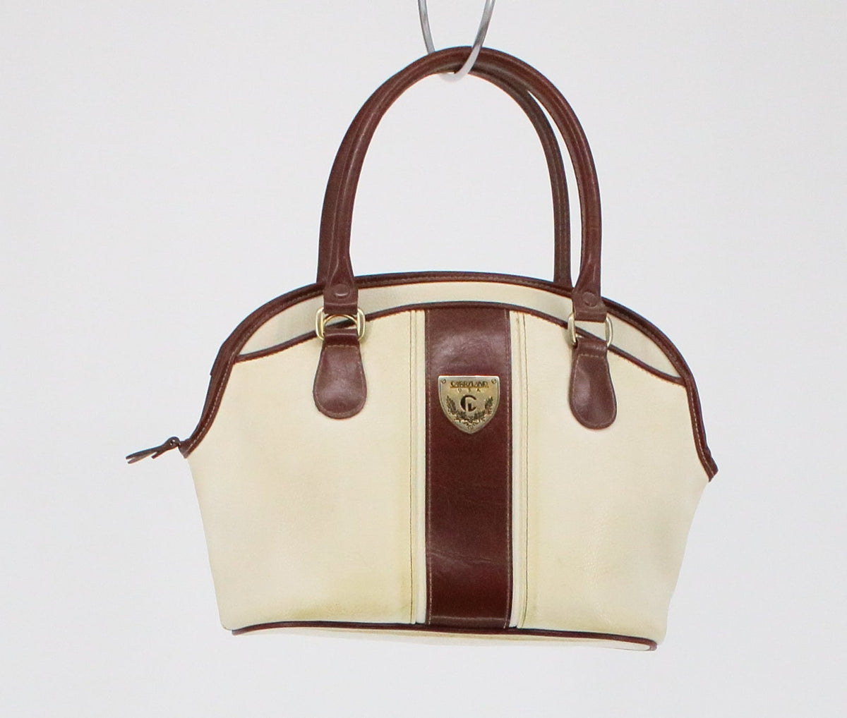 Carriland Cream Bag With Brown Leather details