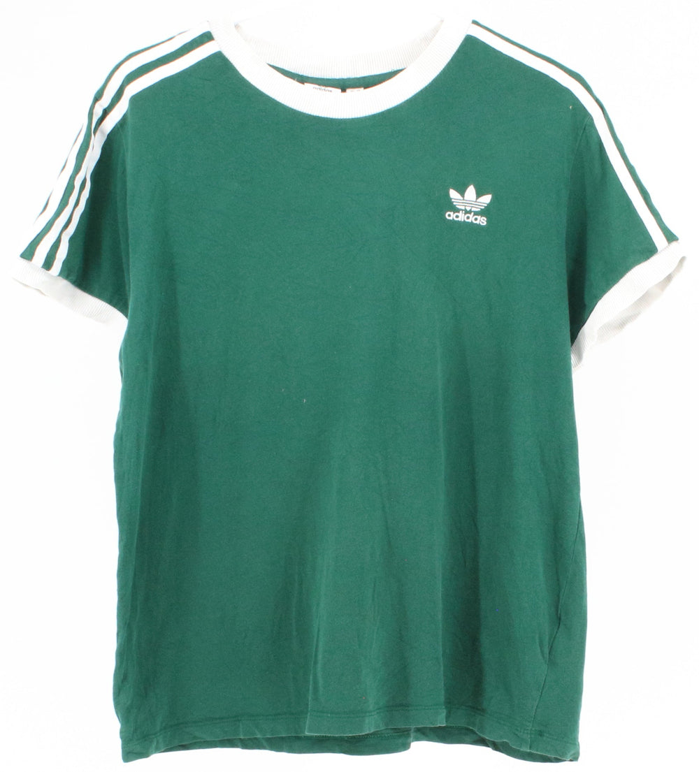 Adidas Dark Green and White T-Shirt