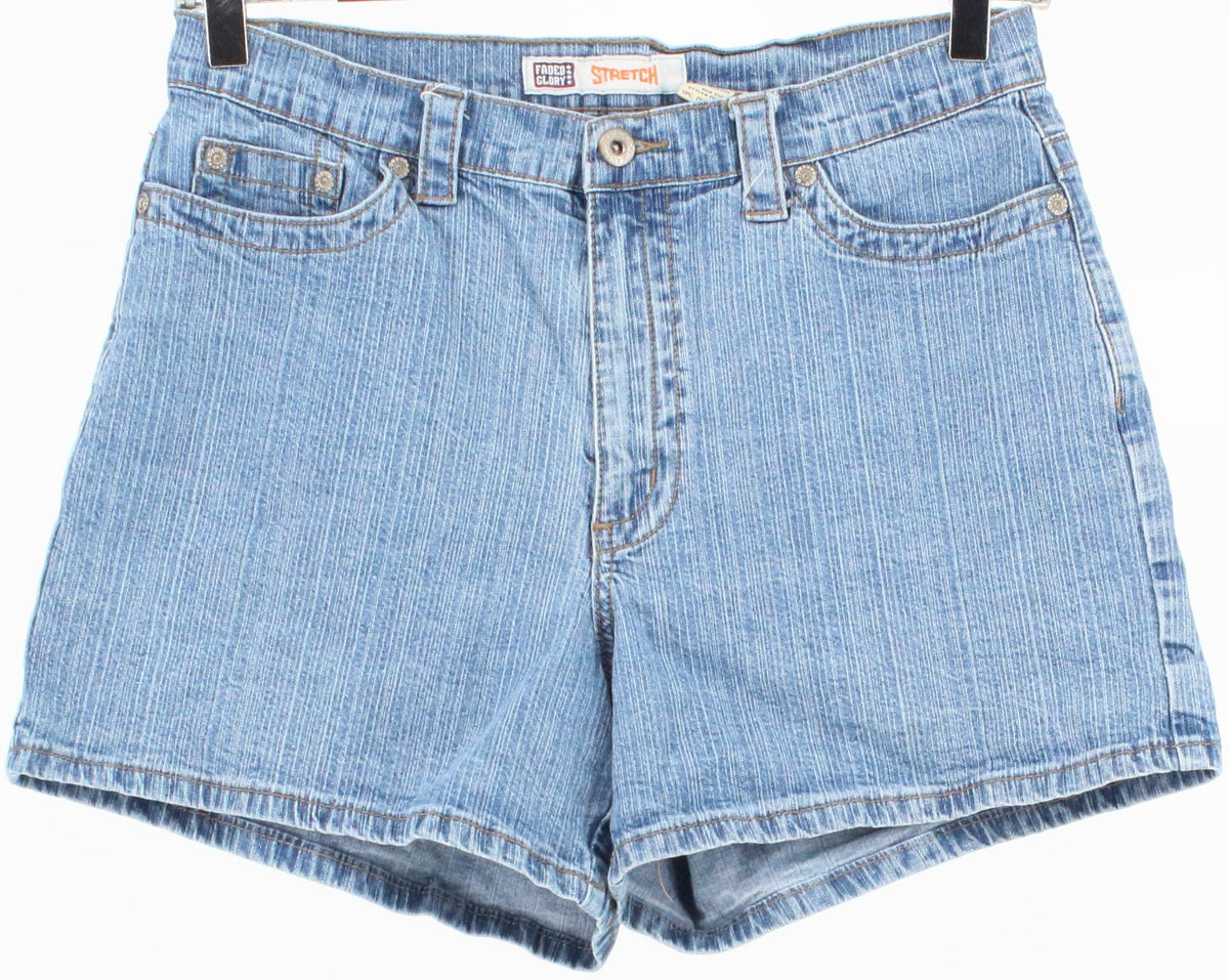 Faded Glory Stretch Blue Denim Women's Shorts