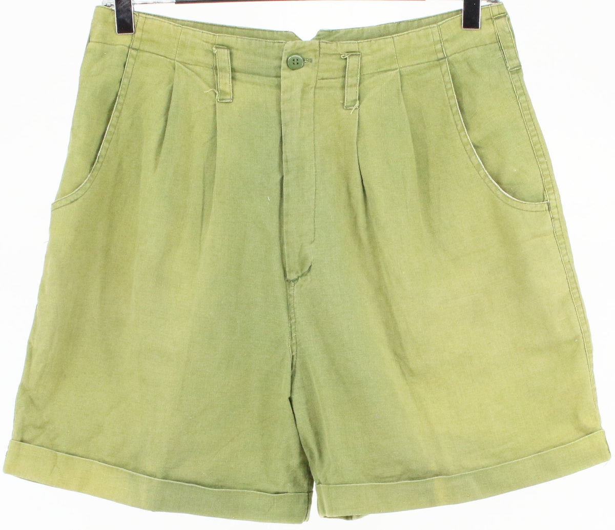 Gitano Green Linen Shorts