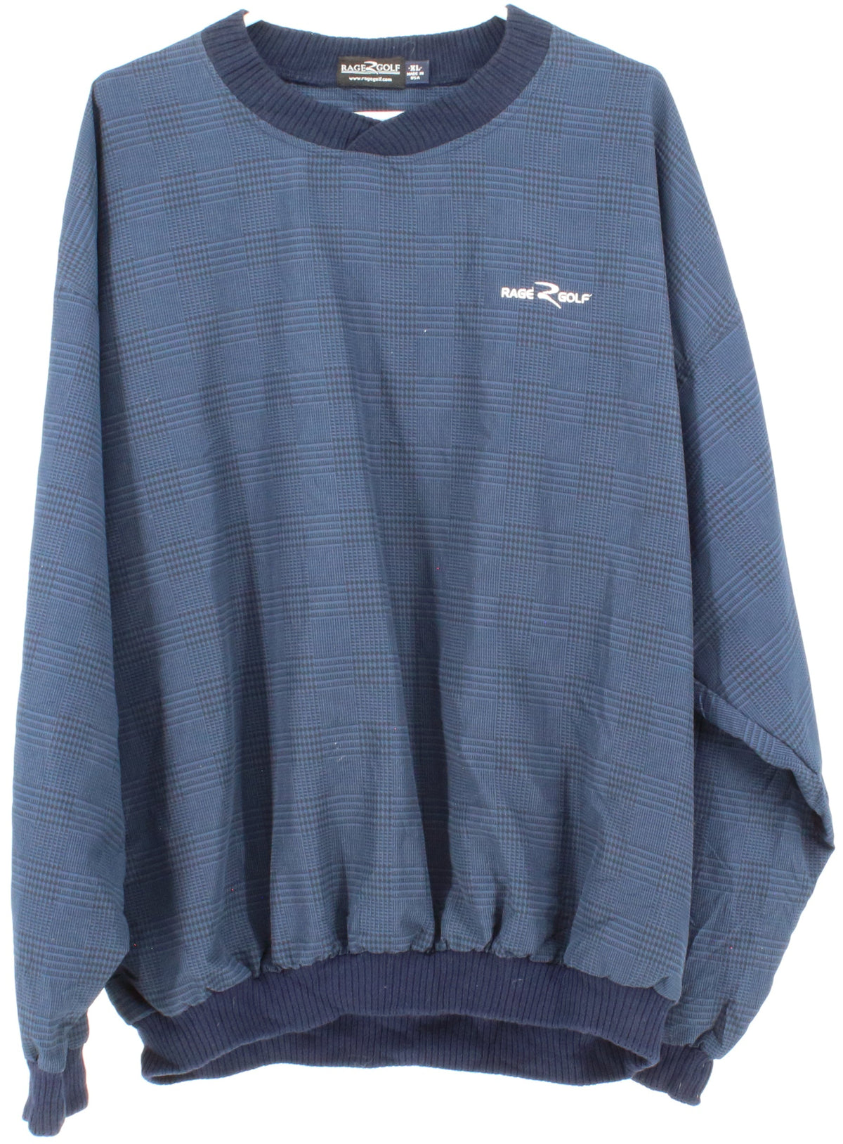 Rage Golf Navy Blue Plaid Jacket
