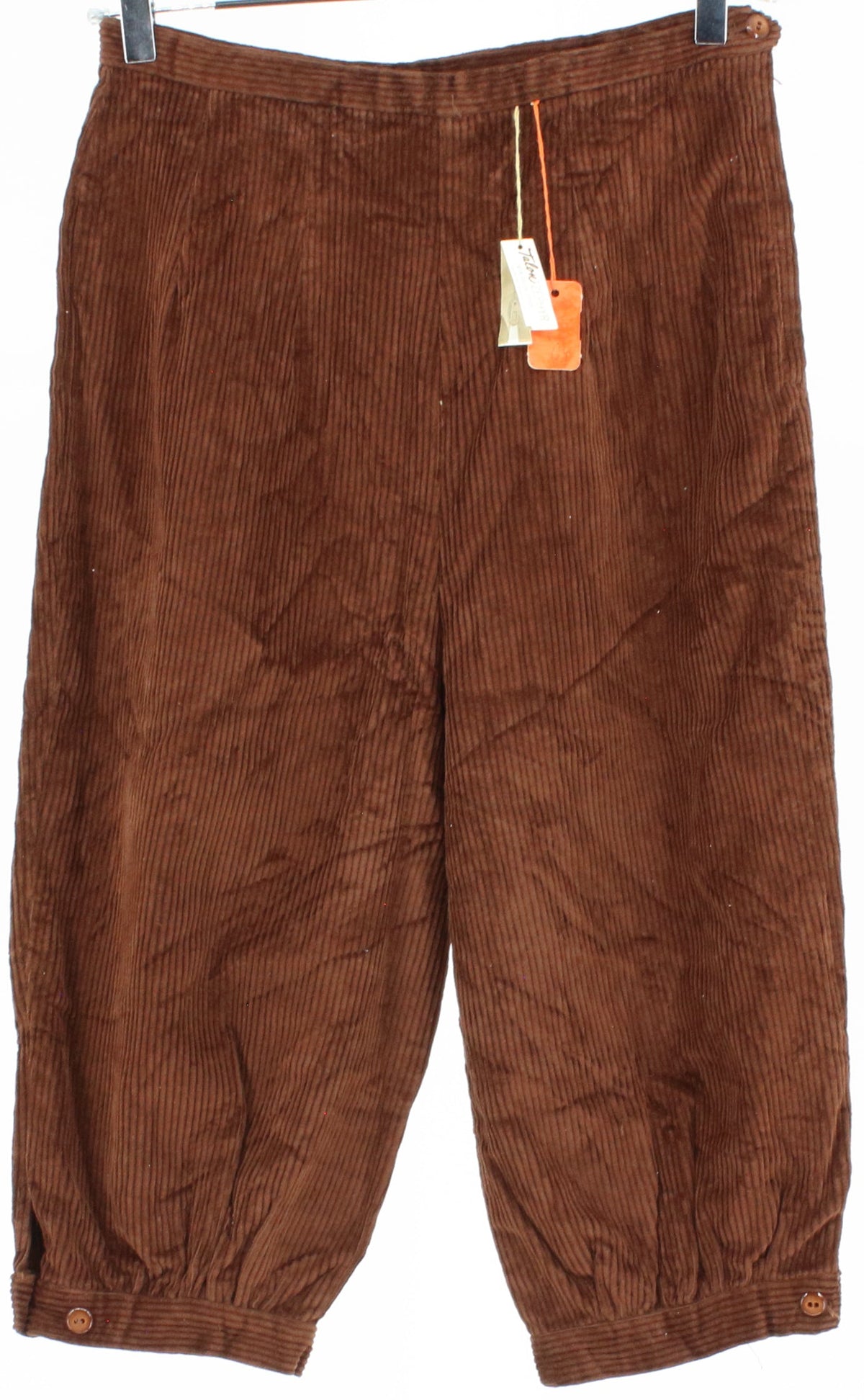 Brown Corduroy Women's Capri Pants