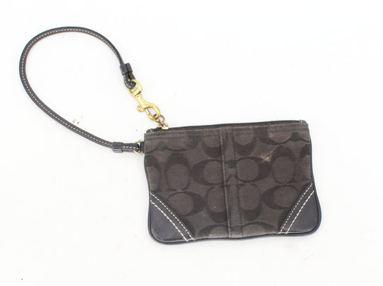 Coach Black Mini Wristlet Wallet