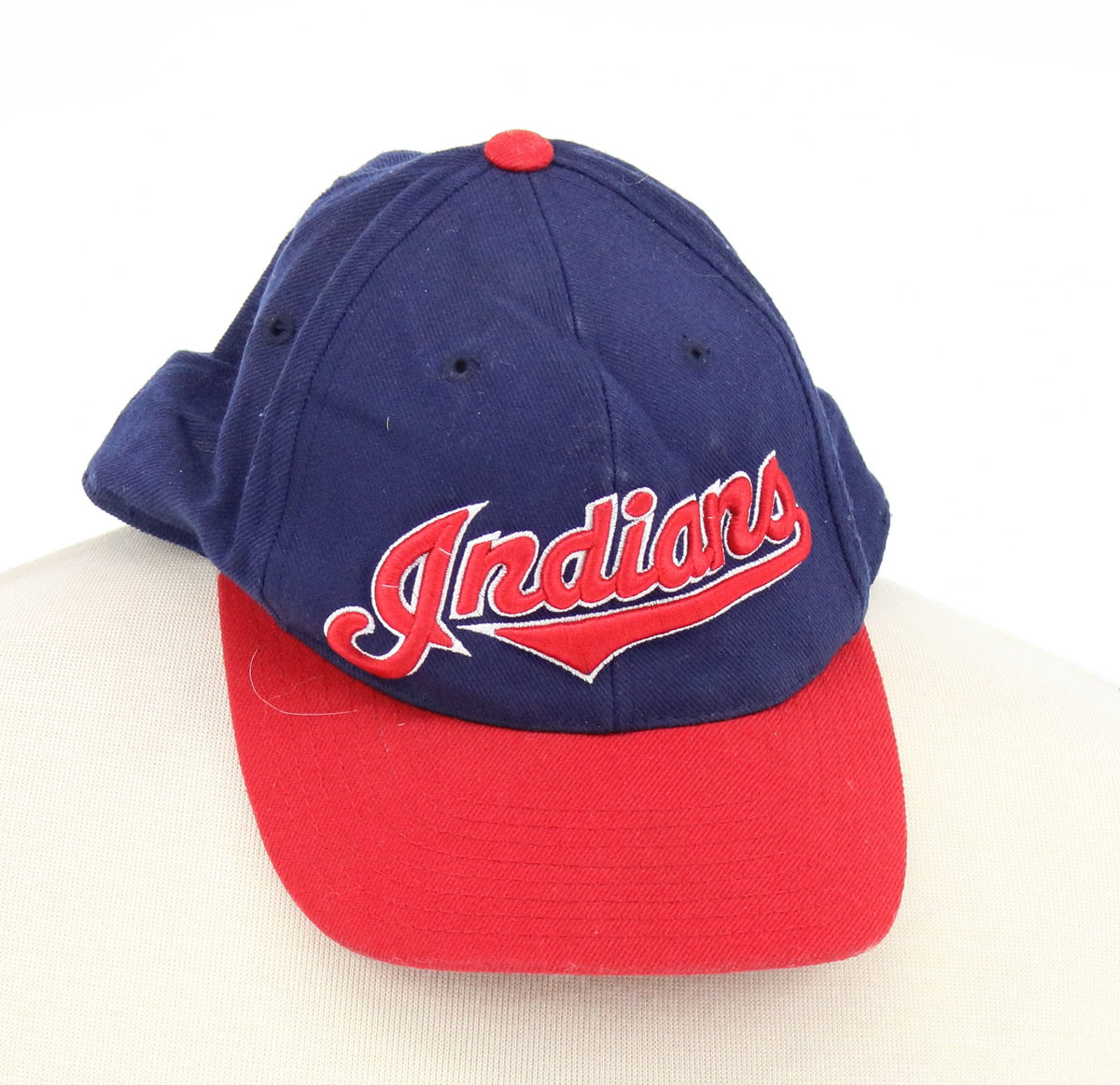 Crown Unique Red And Blue Front And Back Embroided Cap